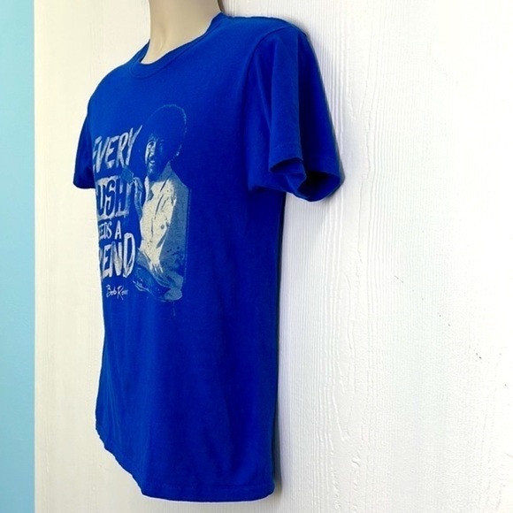 Bob Ross - Every Bush Needs A Friend Graphic Blue Short Sleeve Tee Size Small - Picture 5 of 8